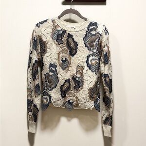 See by Chloé Embroidered Lace Sweater – XS